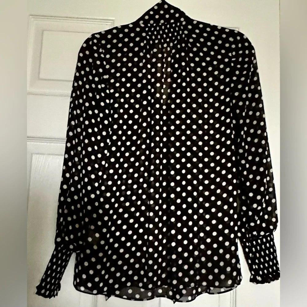 RARE KATE SPADE NWT domino dot chiffon top— size XS
